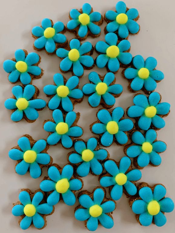 Blå blomster cookie