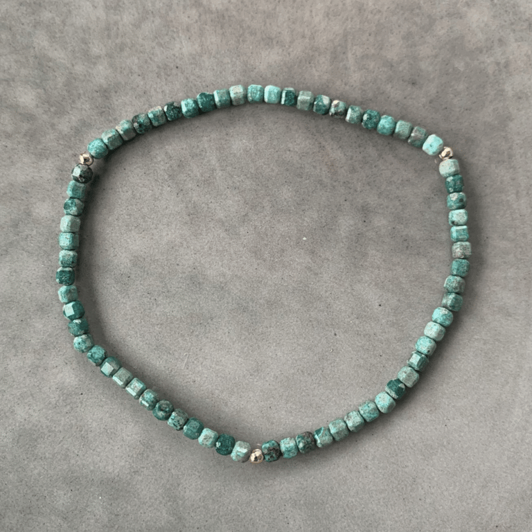 Mørk hubei turkis armbånd 2,5mm billede 2
