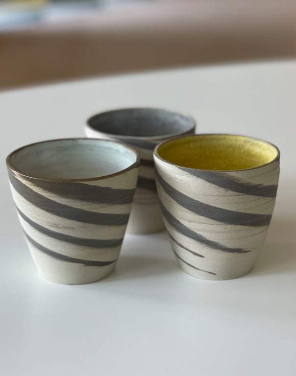 Kop, marmoreret - hørgul billede 2