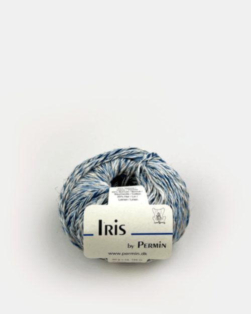 Kit: Bluse med løftede masker i flamé garnet Iris (5)