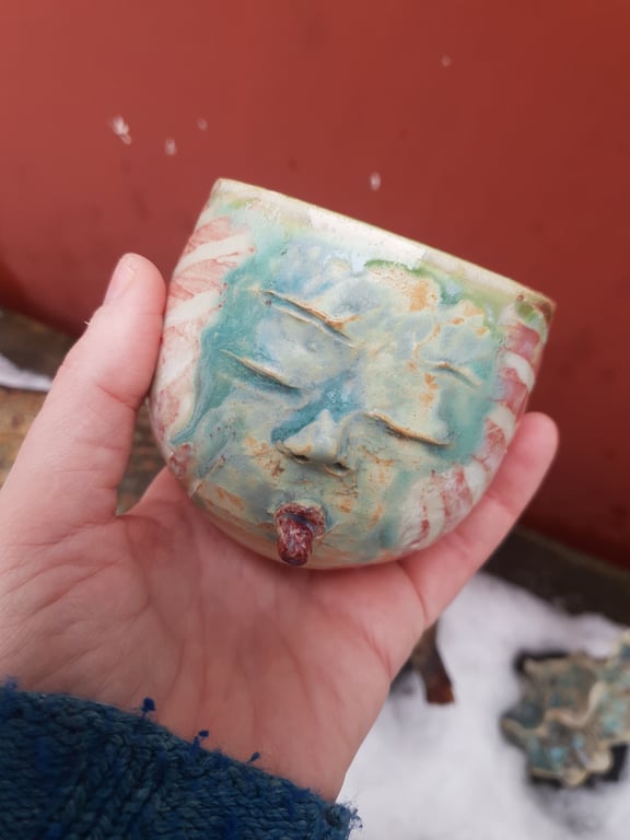 Ansigtskop der rækker tunge billede 4