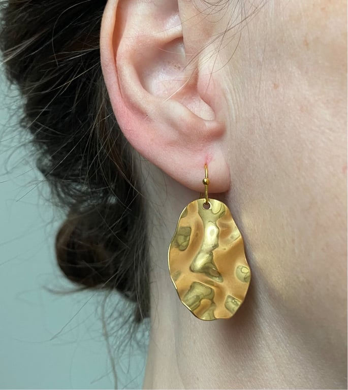 Øreringe med bølget look Vedhæng billede 2