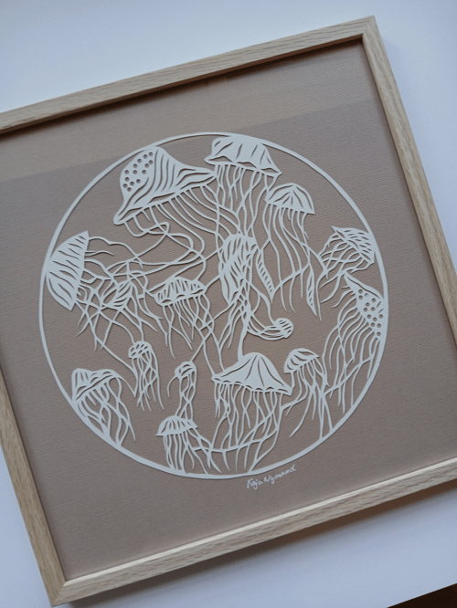 Bestillingsværk 30x30cm - Hav af gopler, indrammet