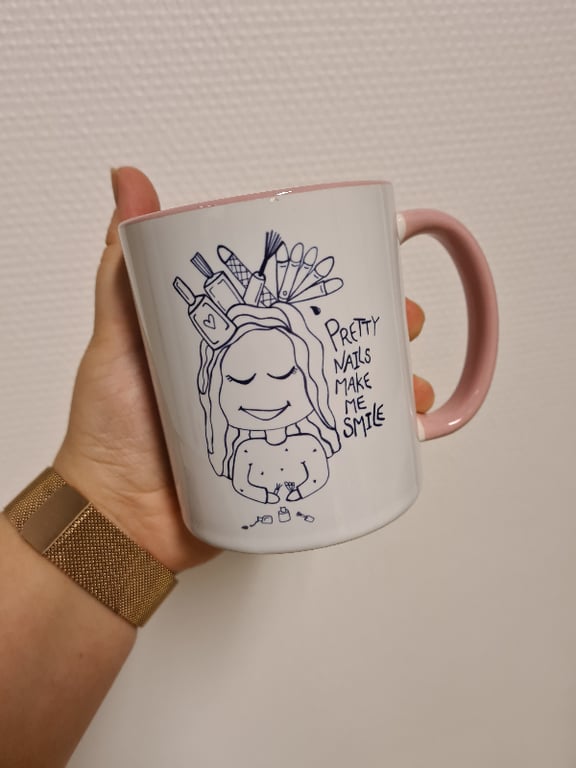 Krus: pretty nails make me smile Rosa billede 2