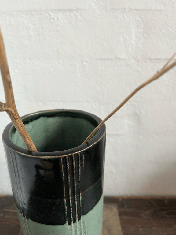 Vase, Lys himmelblå/sort billede 3