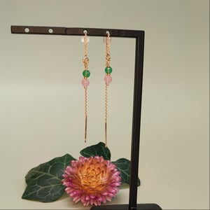 Livsglæde - ørekæde - øreringe – produktbillede