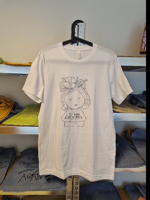 T-shirt: du burde ikke en skid Hvid Large  (2)