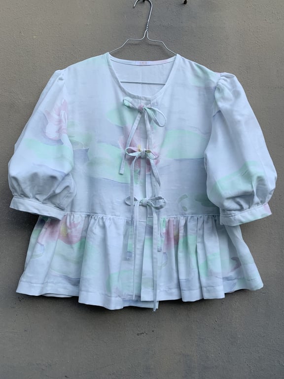 Pastel-sløjfebluse 5