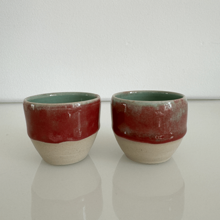 Espresso kop lille, blomme/grøn