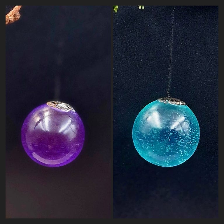 Turkis vinduespynt ø 3 cm billede 2