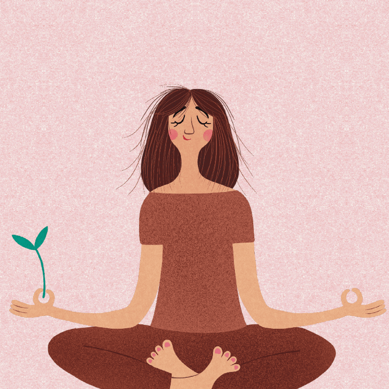 Planteyoga – brun page – plakat billede 4