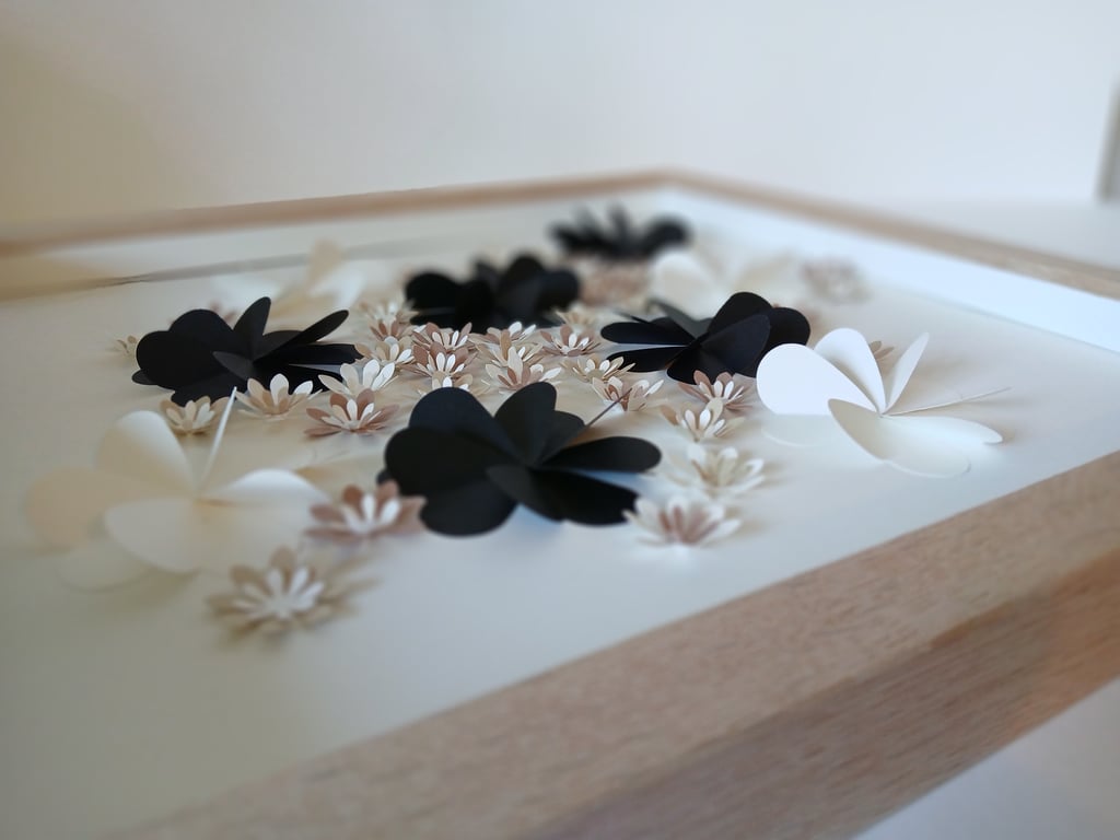 30x30cm &quot;blomstermark&quot;, indrammet  billede 3