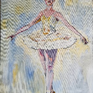 Balletpige akryl på lærred 50 x 70 cm  – produktbillede
