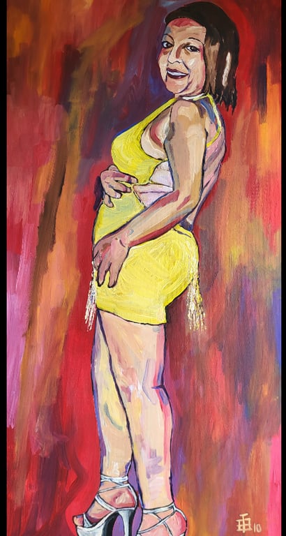 Private dancer 2 - akryl på lærred - 50 x 100 cm 