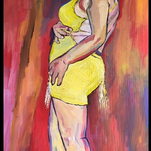 Private dancer 2 - akryl på lærred - 50 x 100 cm  – produktbillede