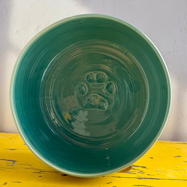 Hundeskål stor turkis 