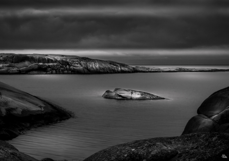 En stille og smuk nat i den Svenske skærgård