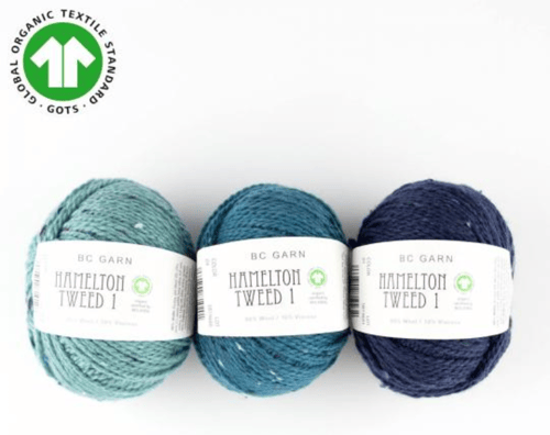 Garn: Hamelton Tweed 1 GOTS - 50 g - et garn med fine nister - 10 farver