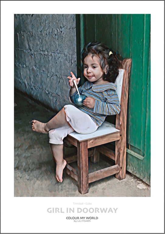 Girl in Doorway - Cuba billede 2