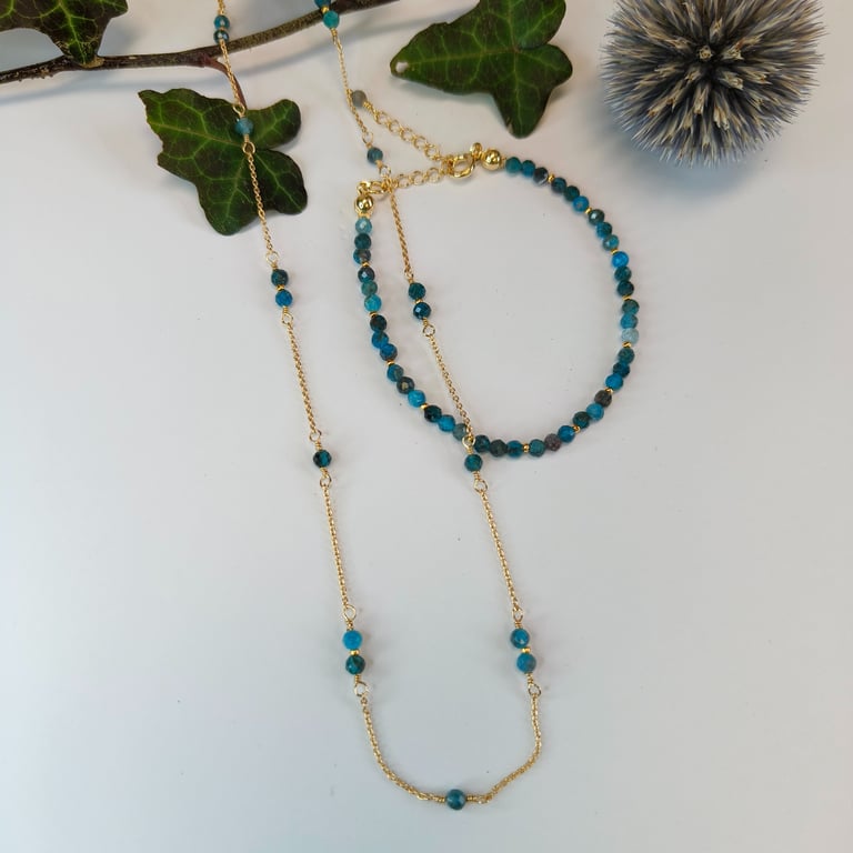 Alfe halskæde - apatit billede 3