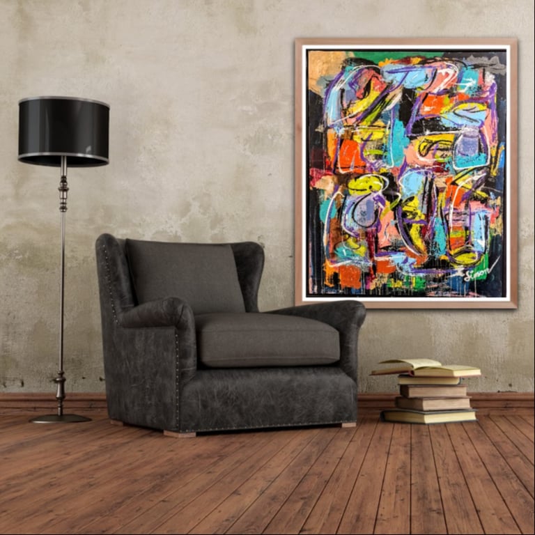 #1110 Maleri 80X100 cm SOLD billede 6