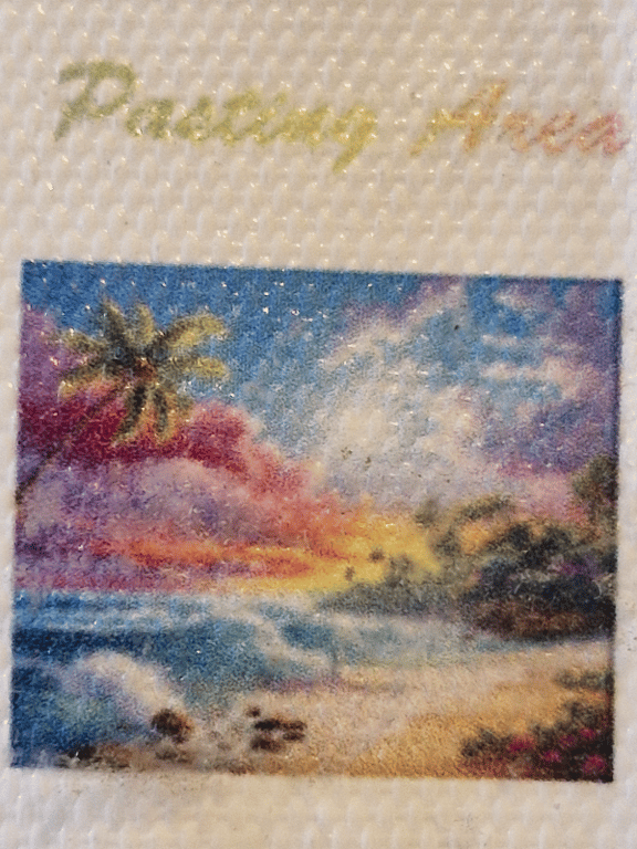 Et pænt sommer billede ned ved en strand 30×40 