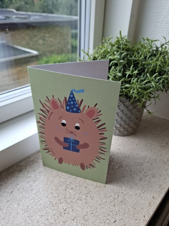 Kort: fødselsdag pindsvin (2)