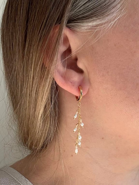 Celine - Øreringe (Forgyldt Sterling Sølv) billede 2