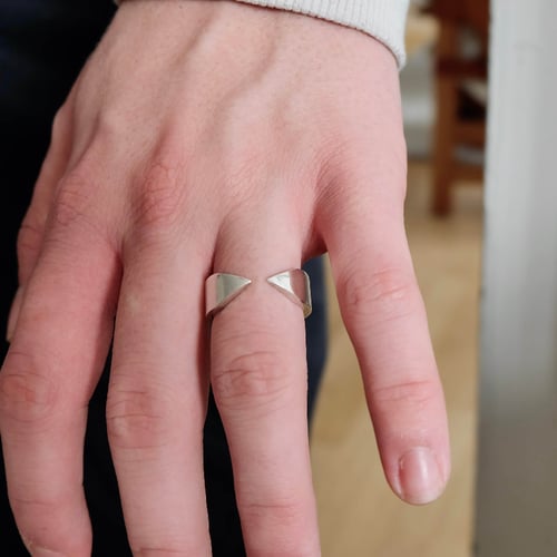 Pointy ring sølv (5)