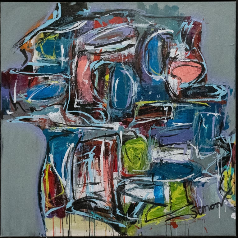 #1121 Maleri 100X100 cm