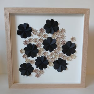 30x30cm &quot;blomstermark&quot;, indrammet  – produktbillede