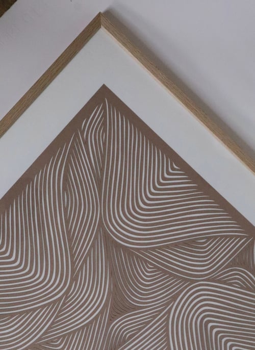 50x70cm papercut, nougat, indrammet  (6)