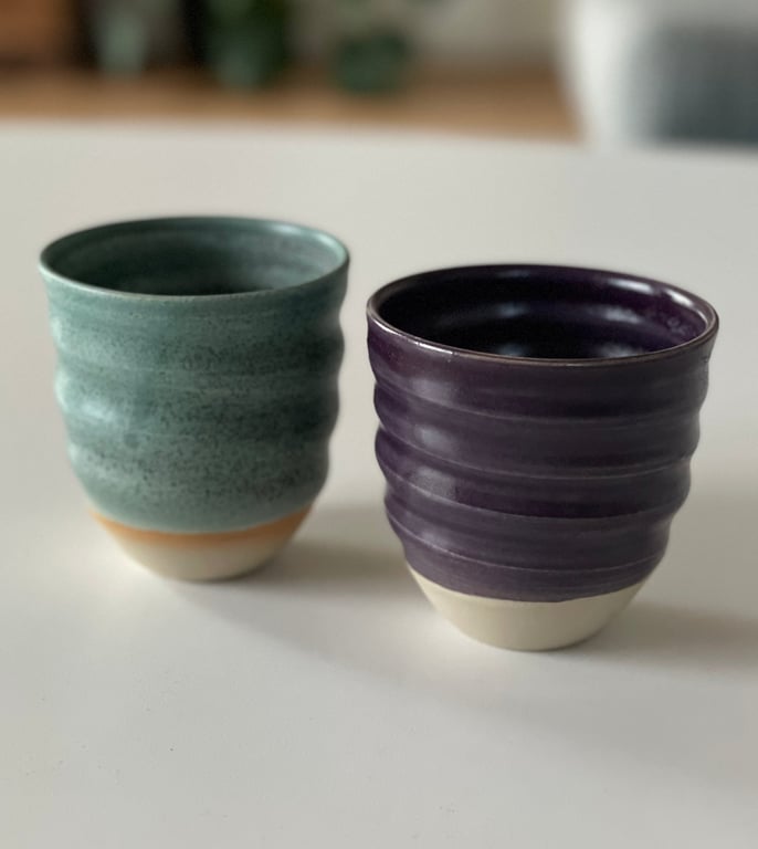 Cortado kop - spiraldrejet, matgrøn billede 2