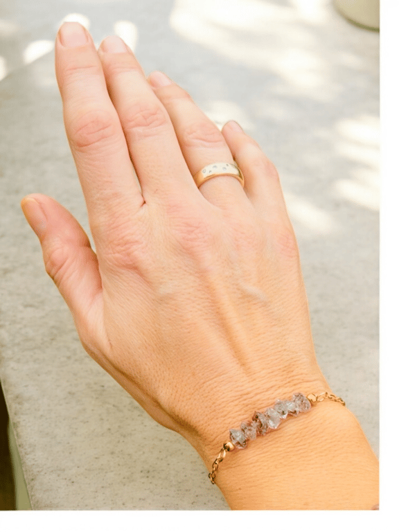 Armbånd med Herkimer diamanter billede 3