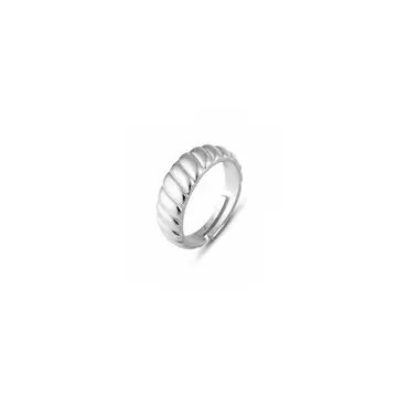 Croissant ring – sølv Justerbar (3)