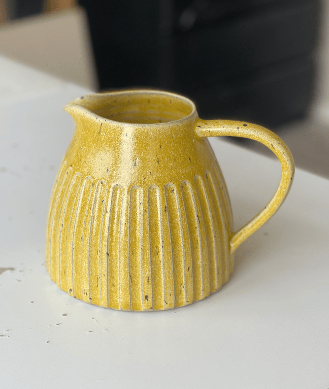 Kande m. riller, hørgul - 1,1 liter