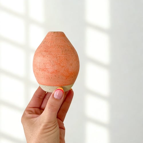 Orange vase med mat glasur (4)