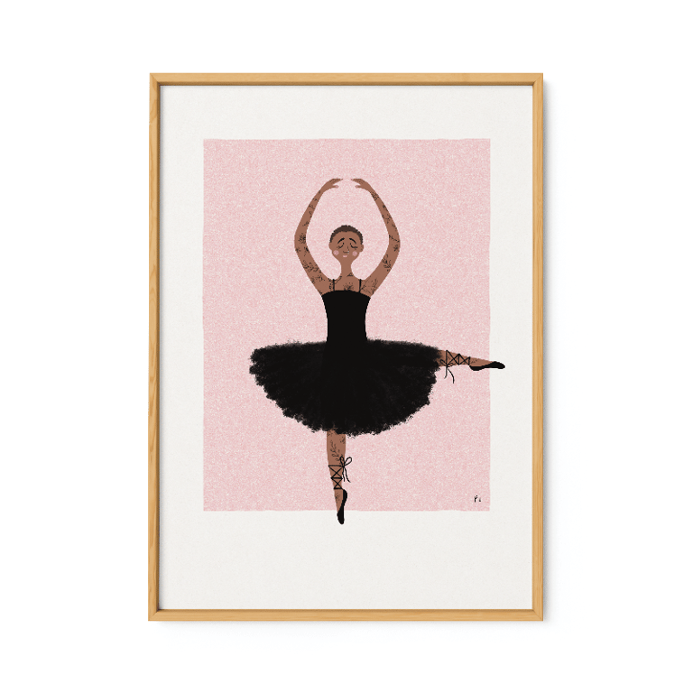 Ballerina – sort – plakat billede 2