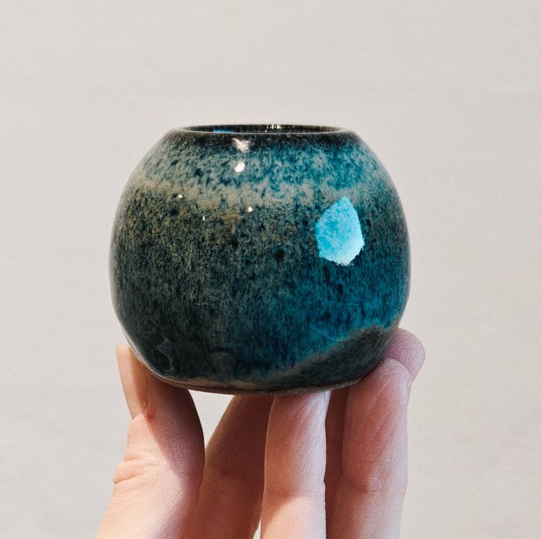 VASE LILLE BLANK BLÅ