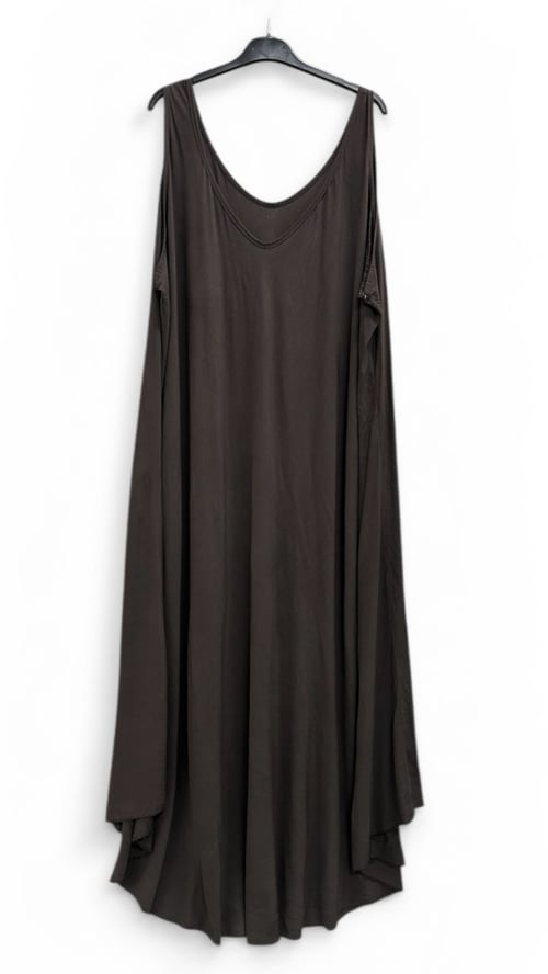 Martine viscose dress. Chokolate. Onesize 38-48. (2)
