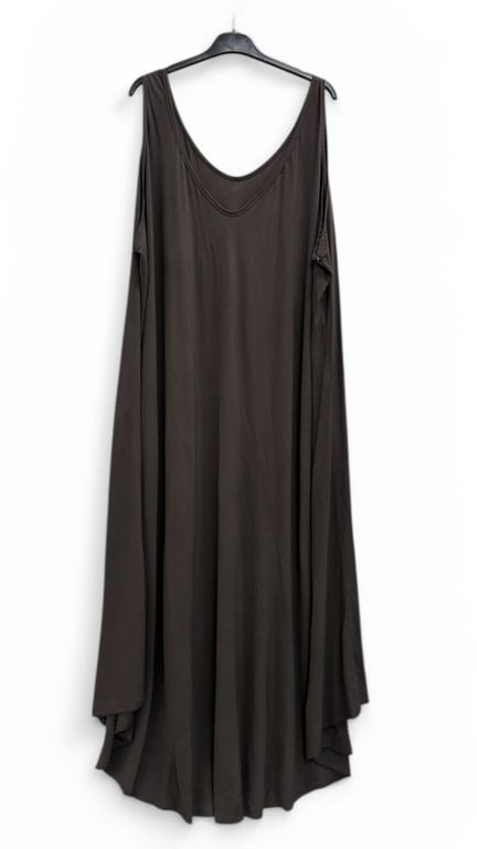 Martine viscose dress. Chokolate. Onesize 38-48. (2)