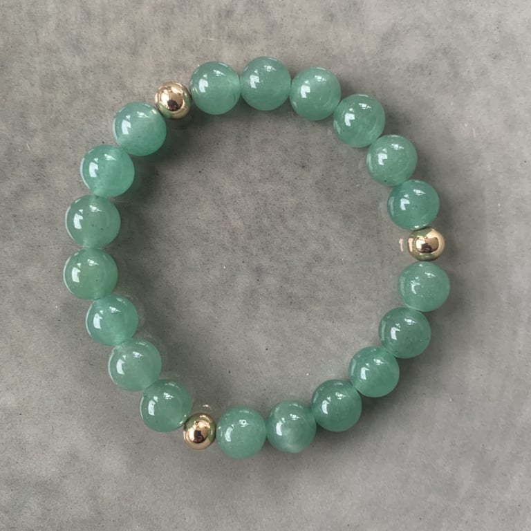 Grøn aventurin armbånd 8mm