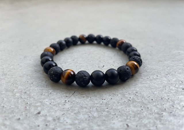 Obsidian, Tigerøje, Lava - Kvalitet A-AA