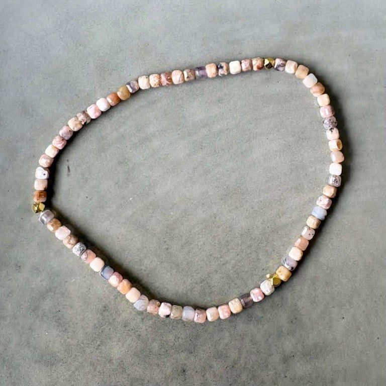 Pink opal armbånd 2,5mm billede 2