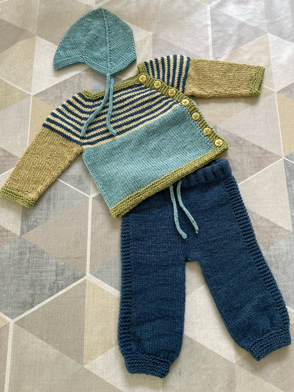 Digital opskrift: Lille Gavstrik - Cardigan med sidelukning (baby) billede 4