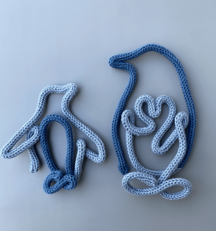 Mor og barn Pingvin, blå