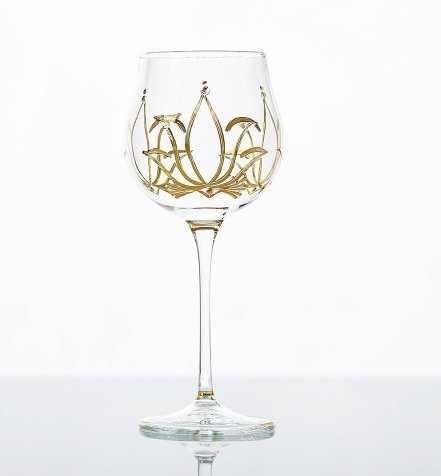 RØDVINSGLAS TEMPLE GULD 60CL