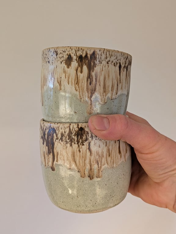 Cappuccino kop brunnistret/pebermynte 