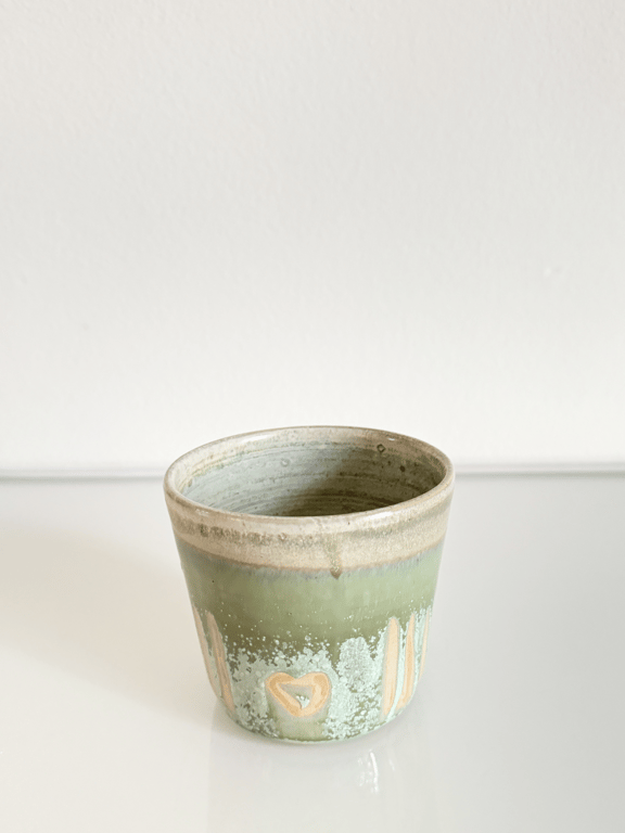 Kop uden hank, grøn med hjerte billede 2