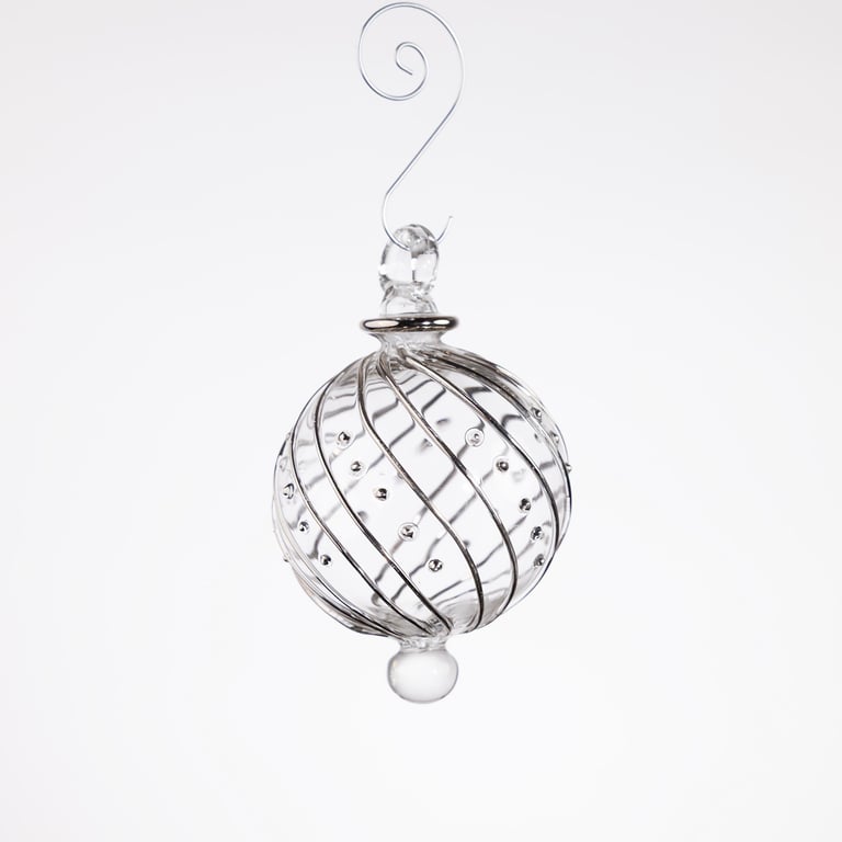 JULEKUGLE DESIGN 1005 KRYSTAL MED GULD ELLER HVIDGULD billede 2